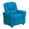 Flash Furniture Kids Recliner, 21-1/2" to 36-1/2" x 27", Upholstery Color: Turquoise DG-ULT-KID-TURQ-GG - alternate 1